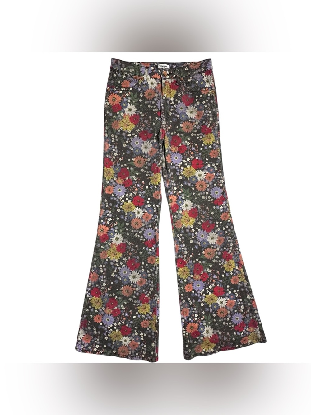 Wrangler Women Blooms Wanderer 622 High Rise/Flare Jeans Sz.27x32,5” Boho Hippie - Picture 2 of 12